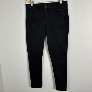 Democracy Ab Solution Black High Rise Skinny Jeans Womens Sz 14 Stretch Slimming